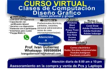 clases presenciales y virtuales de computacion y diseño grafico