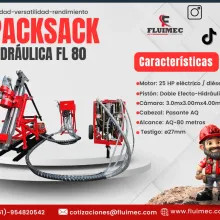 PACKSACK HIDRAULICA FL80 extrae núcleos del subsuelo 