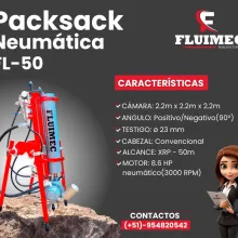 PACKSACK NEUMÁTICA FL50 ubicación de vetas - mina 