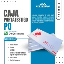 CAJA PORTATESTIGO PQ CARTÓN PLAST 