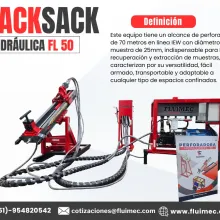 PACKSACK HIDRÁULICA FL50 trabajos en industria minera 