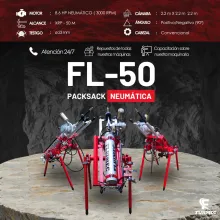 PACKSACK NEUMÁTICA FL50 equipo para industria minera 