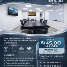 Alquiler de Sala de Reuniones Rapid Jet Virtual